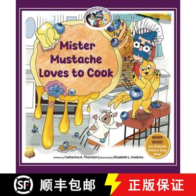 【3-4周达】精装 Mister Mustache Loves To Cook [9798950705120]