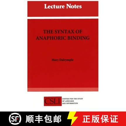 预订 The Syntax of Anaphoric Binding: Volume 36 [9781881526063]