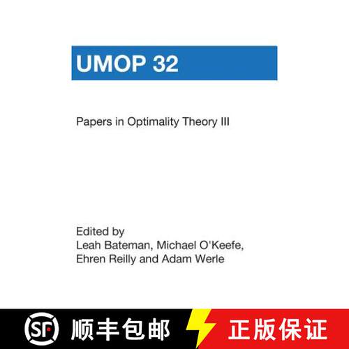 【3-4周达】Papers in Optimality Theory III: University of Massachusetts Occasional Papers 32 [9781419658648]