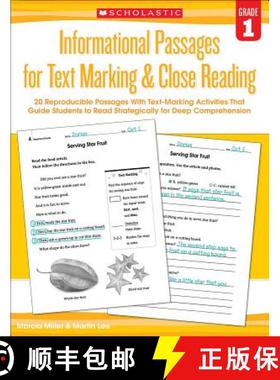 预订 Informational Passages for Text Marking & Close Reading: Grade 1: 20 Reproducible Passages With ... [9780545793773]