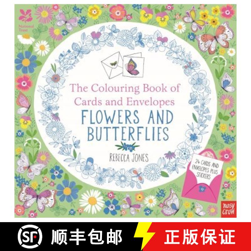 【2-3周达】National Trust: The Colouring Book of Cards and Envelopes - Flowers and Butterflies [9780857637321]