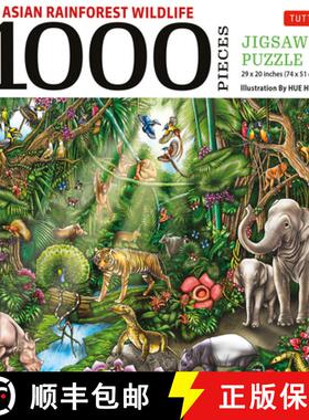 【3-4周达】Asian Rainforest Wildlife - 1000 Piece Jigsaw Puzzle: Finished Size 29 in X 20 inch (73.7 ... [9780804855082]