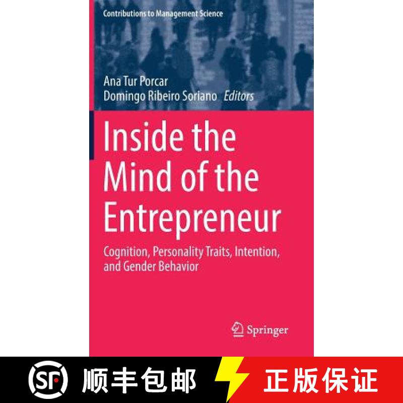 【3-4周达】Inside the Mind of the Entrepreneur : Cognition, Personality Traits, Intention, and Gender... [9783319624549]
