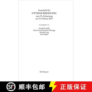 Ottmar 9783110450941 Festschrift für 15. zum Breidling 2017 预订 70. Februar Geburtstag