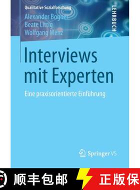 【3-4周达】Interviews mit Experten : Eine praxisorientierte Einführung [9783531194158]