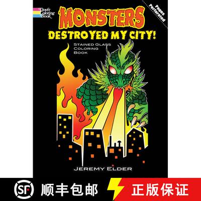 预订 Monsters Destroyed My City! Dover Stained Glass Coloring Book [9780486479101]