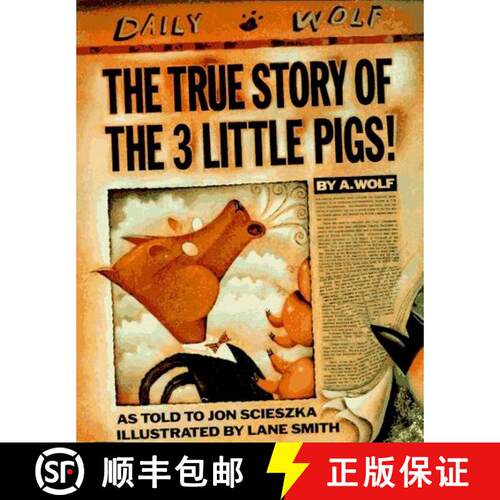 【3-4周达】精装 The True Story of the Three Little Pigs [9780670827596]