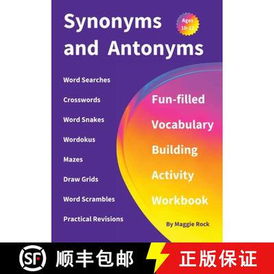 【3-4周达】Synonyms and Antonyms: Fun-filled Vocabulary Building Activity Workbook for Children Ages ... [9781915094711]