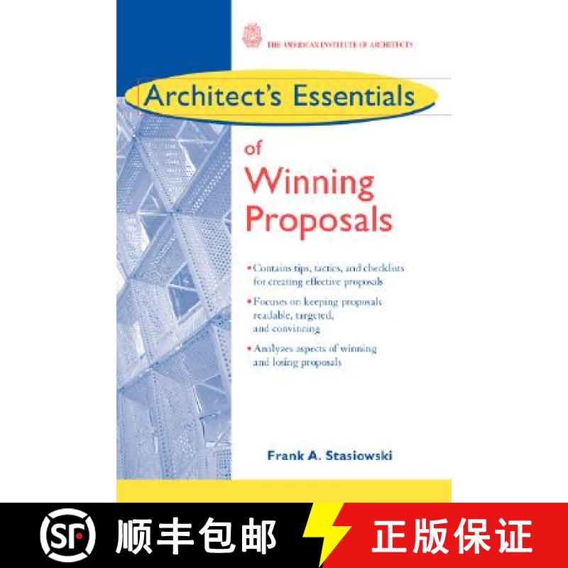 【3-4周达】Architect'S Essentials Of Winning Proposals [Wiley建筑] [9780471272410]