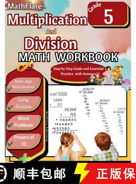 预订 Multiplication and Division Math Workbook 5th Grade: Multi-Digit Multiplication and Long Divisio... [9798869374738]