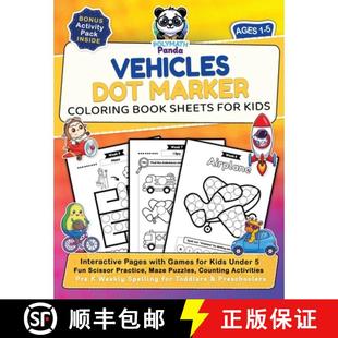 with Vehicles Pages Kid... Book Kids for Interactive Sheets 9781953149763 Marker Dot Coloring Games Ages 预订