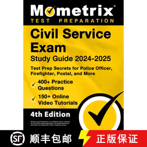 【3-4周达】Civil Service Exam Study Guide 2024-2025 - 400+ Practice Questions, 150+ Online Video Tuto... [9781516726080]