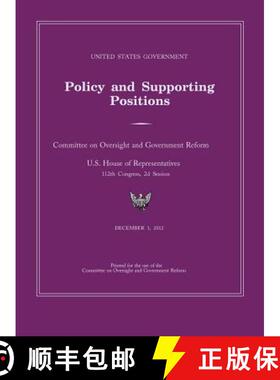 【3-4周达】United States Government Policy and Supporting Positions 2012 (Plum Book). Large Format De... [9781782662693]