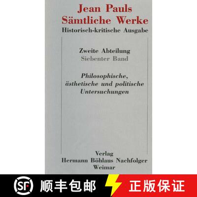 【3-4周达】Jean Pauls Sämtliche Werke. Historisch-kritische Ausgabe: Zweite Abteilung: Nachlass.Band... [9783740008246]