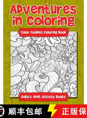 【3-4周达】Adventures in Coloring: Color Doodles Coloring Book [9781683276111]