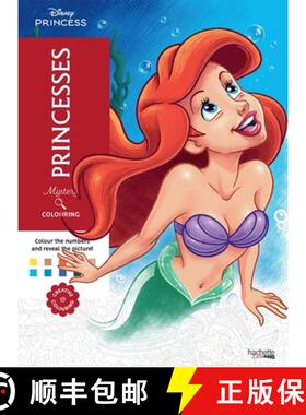 【3-4周达】Mystery Colouring - Princesses : Reveal iconic Disney characters with colour by number [9782017276319]