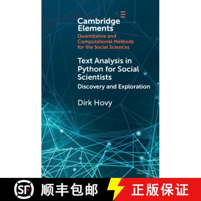 预订 Text Analysis in Python for Social Scientists : Discovery and Exploration [9781108819824]