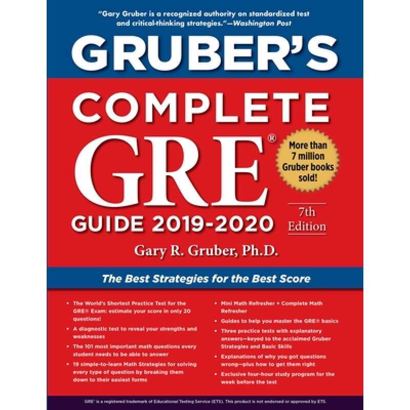 预订 grubers complete gre guide 2019-2020 [9781510754225]