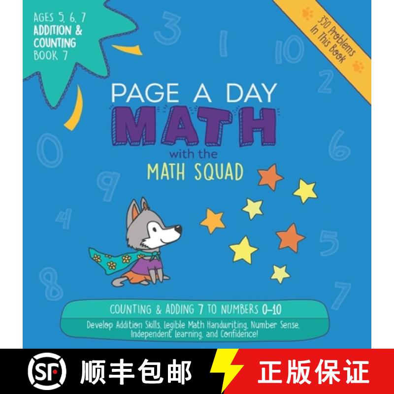 【3-4周达】Page A Day Math Addition & Counting Book 7: Adding 7 to the Numbers 0-10 [9781947286061]