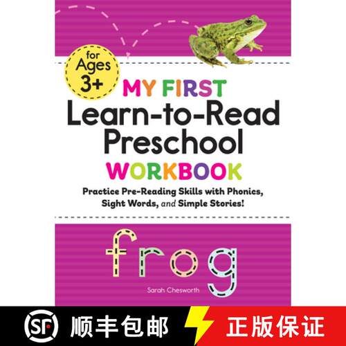 【3-4周达】My First Learn-To-Read Preschool Workbook: Practice Pre-Reading Skills with Phonics, Sight... [9781638781431]