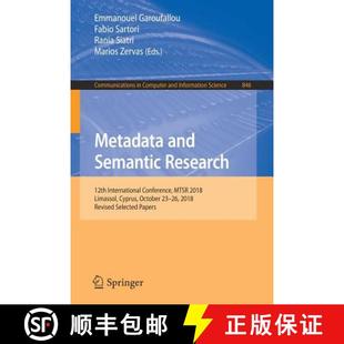 and 12th Metadata Limassol 9783030144005 2018 Semantic 4周达 Conference International Research Cypru... MTSR