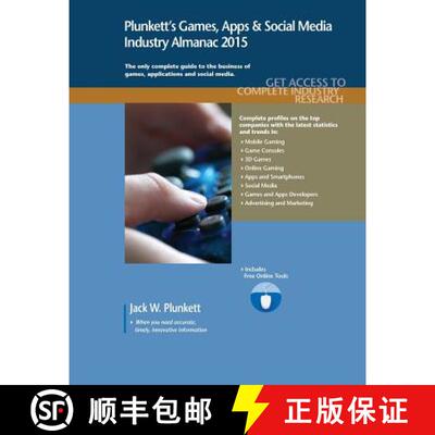 预订 Plunkett's Games, Apps & Social Media Industry Almanac 2015: Games, Apps & Social Media Industry... [9781628313338]