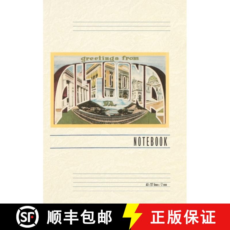 【3-4周达】Vintage Lined Notebook Greetings from Altoona, Pennsylvania [9798385444090]