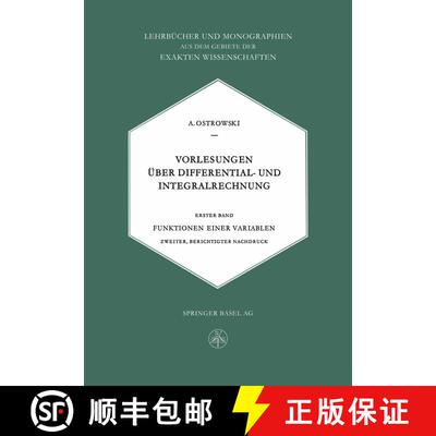 【3-4周达】Vorlesungen UEber Differential- Und Integralrechnung: Funktionen Einer Variablen [9783034840286]