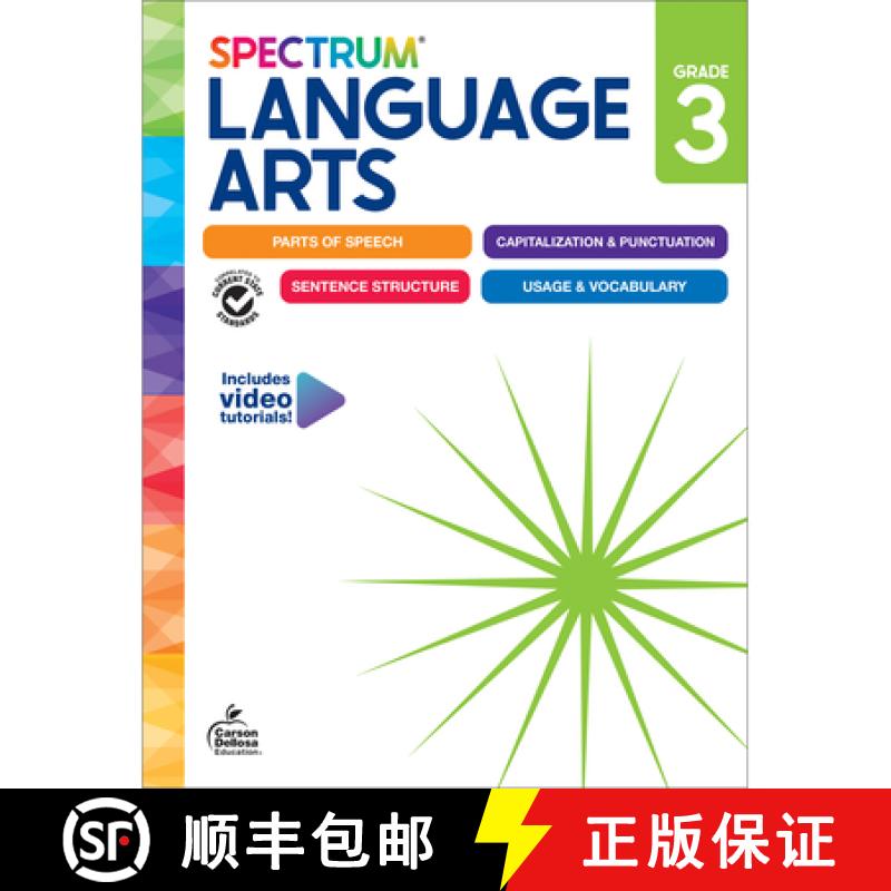 【3-4周达】Spectrum Language Arts Workbook, Grade 3 [9781483871370]