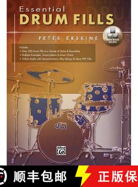 【3-4周达】Essential Drum Fills: Book & Online Audio/PDF [With CD] [9780739052808]