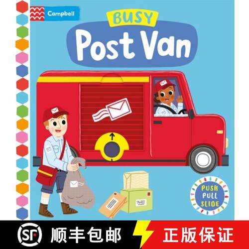 【3-4周达】Busy Post Van: A Push, Pull and Slide Book [9781035008322]