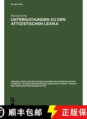 预订 Untersuchungen zu den attizistischen Lexika [9783112644874]