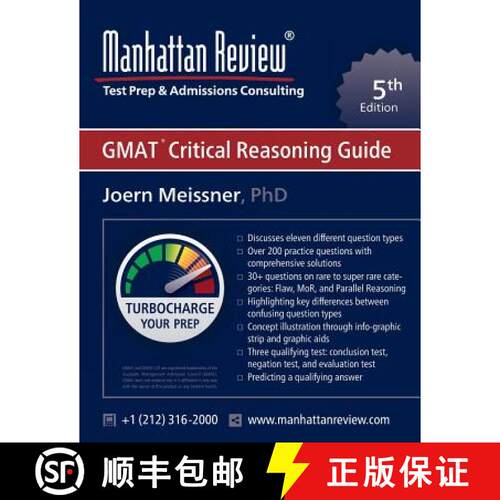 【3-4周达】Manhattan Review GMAT Critical Reasoning Guide [5th Edition]: Turbocharge your Prep [9781629260235]