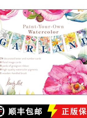 【3-4周达】Paint-Your-Own Watercolor Garland: Illustrations by Kristy Rice [9780764363153]