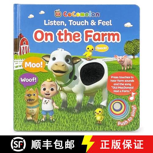 【3-4周达】精装 Cocomelon on the Farm (Listen, Touch & Feel) [9798890190840]
