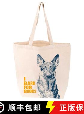 【3-4周达】I Bark for Books German Shepherd Tote [9781423669562]