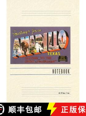预订 Vintage Lined Notebook Greetings from Amarillo, Texas [9798385450091]