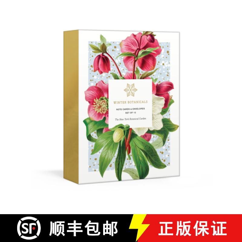 【3-4周达】Winter Botanicals Note Cards: Note Cards and Envelopes: Set of 12 [9781524759100]