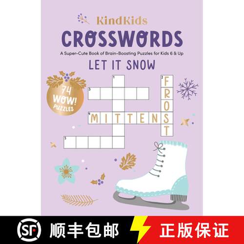 【3-4周达】Kindkids Crosswords Let It Snow: A Super-Cute Book of Brain-Boosting Puzzles for Kids 6 & Up [9780764367243]