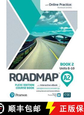 【3-4周达】Roadmap A2 Flexi Edition Course Book 2 with eBook and Online Practice Access [9781292396002]