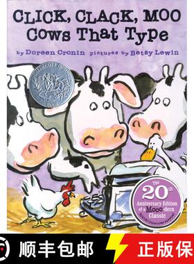 【3-4周达】Click, Clack, Moo 20th Anniversary Edition: Cows That Type (Anniversary Edition) (Annivers... [9781534463028]