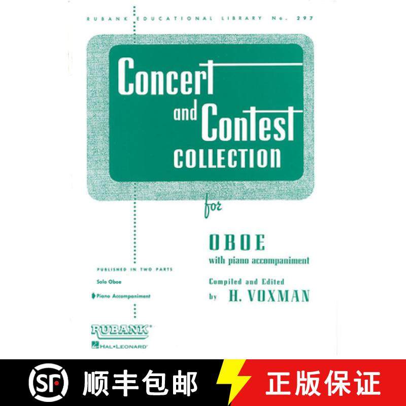 预订 Concert and Contest Collection for Oboe: Piano Accompaniment [9781423445487]