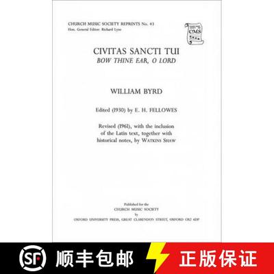 【3-4周达】Civitas sancti tui (Bow thine ear, O Lord): Vocal score (Vocal score) [9780193953055]