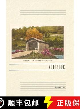 【3-4周达】Vintage Lined Notebook Greetings from South Royalton, Covered Bridge [9798385453764]