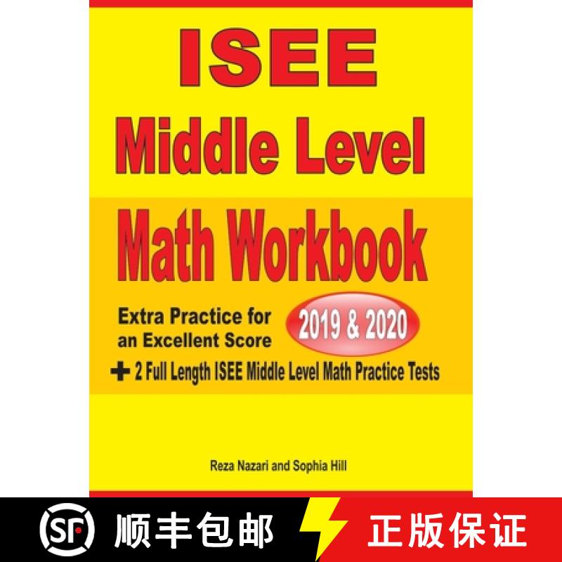 【3-4周达】ISEE Middle Level Math Workbook 2019 & 2020: Extra Practice for an Excellent Score + 2 Ful... [9781646122028]