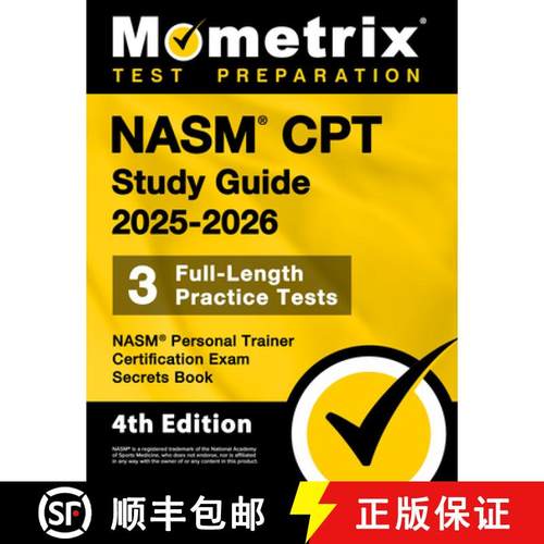 预订 Nasm CPT Study Guide 2025-2026 - 3 Full-Length Practice Tests, Nasm Personal Trainer Certificati... [9781516727605]