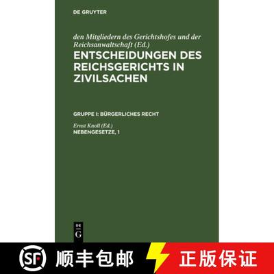 【3-4周达】Entscheidungen des Reichsgerichts in Zivilsachen, Nebengesetze, 1 [9783111233734]