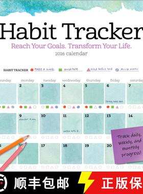 【3-4周达】Habit Tracker Wall Calendar 2026: Reach Your Goals--Transform Your Life [9781523529513]