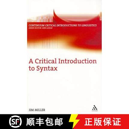 预订 A Critical Introduction to Syntax [9780826497048]