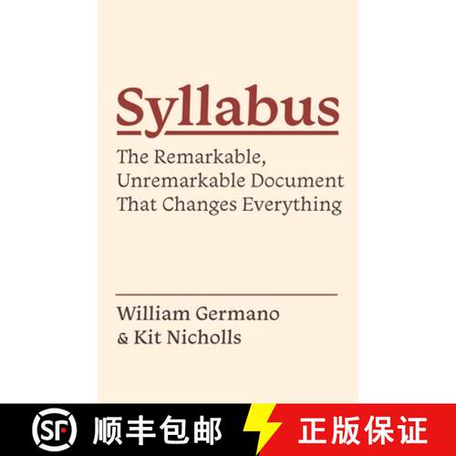 【3-4周达】精装 Syllabus – The Remarkable, Unremarkable Document That Changes Everything [9780691192208]